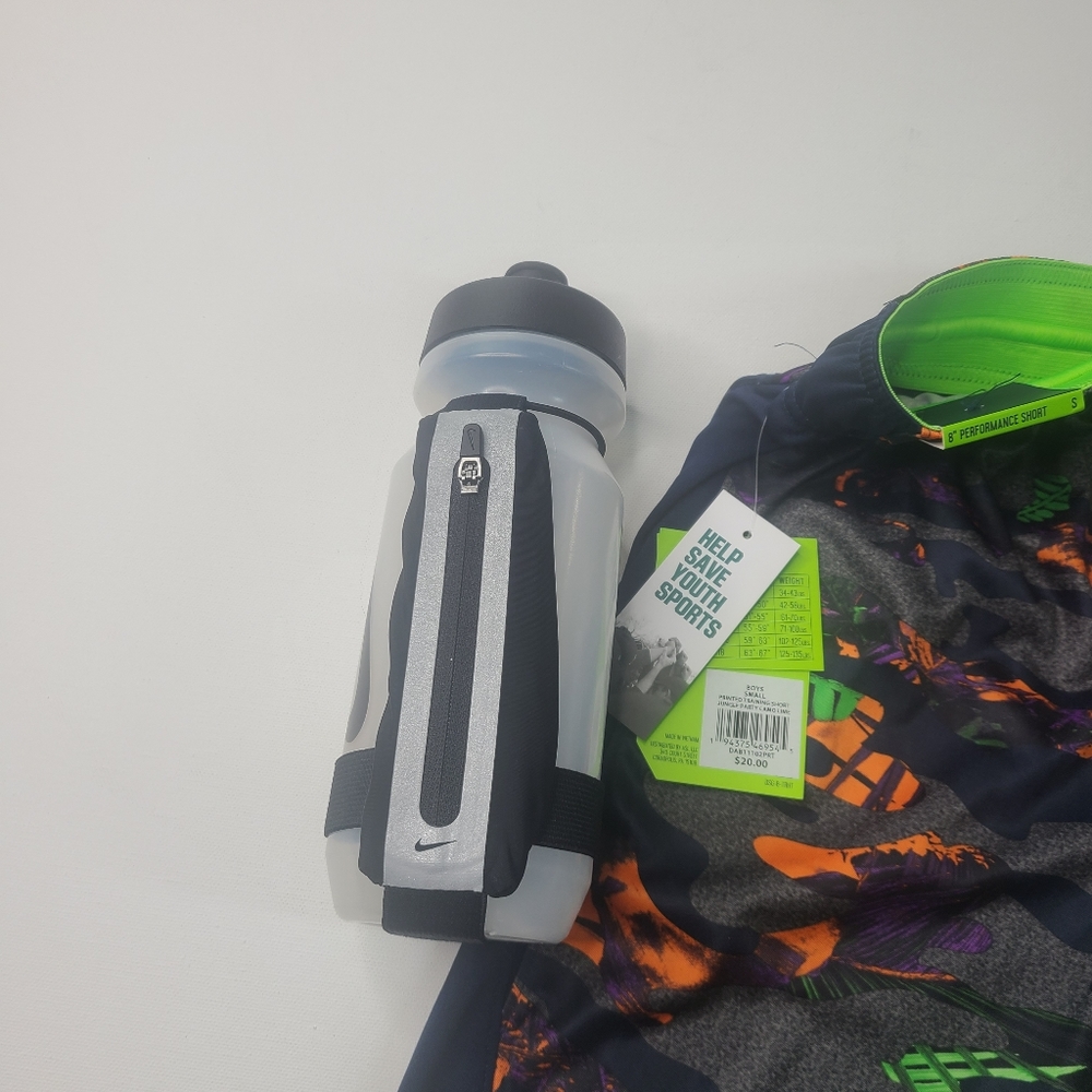 Boys Shorts Training Jungle Print Camo Lime - Picture 7 of 7